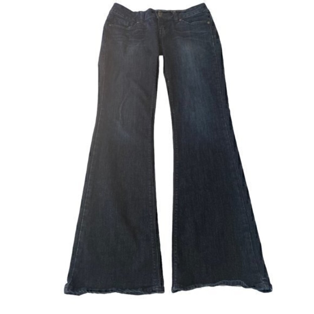 Charlotte Russe Women Jeans Low Rise Flare Blue 5 Pockets Zipper Closure Size 4L